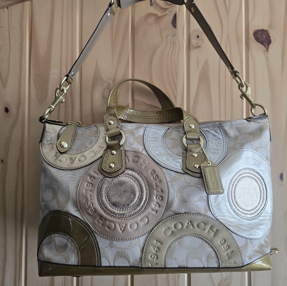 Coach Ashley Multicolor Patchwork Shoulder Bag